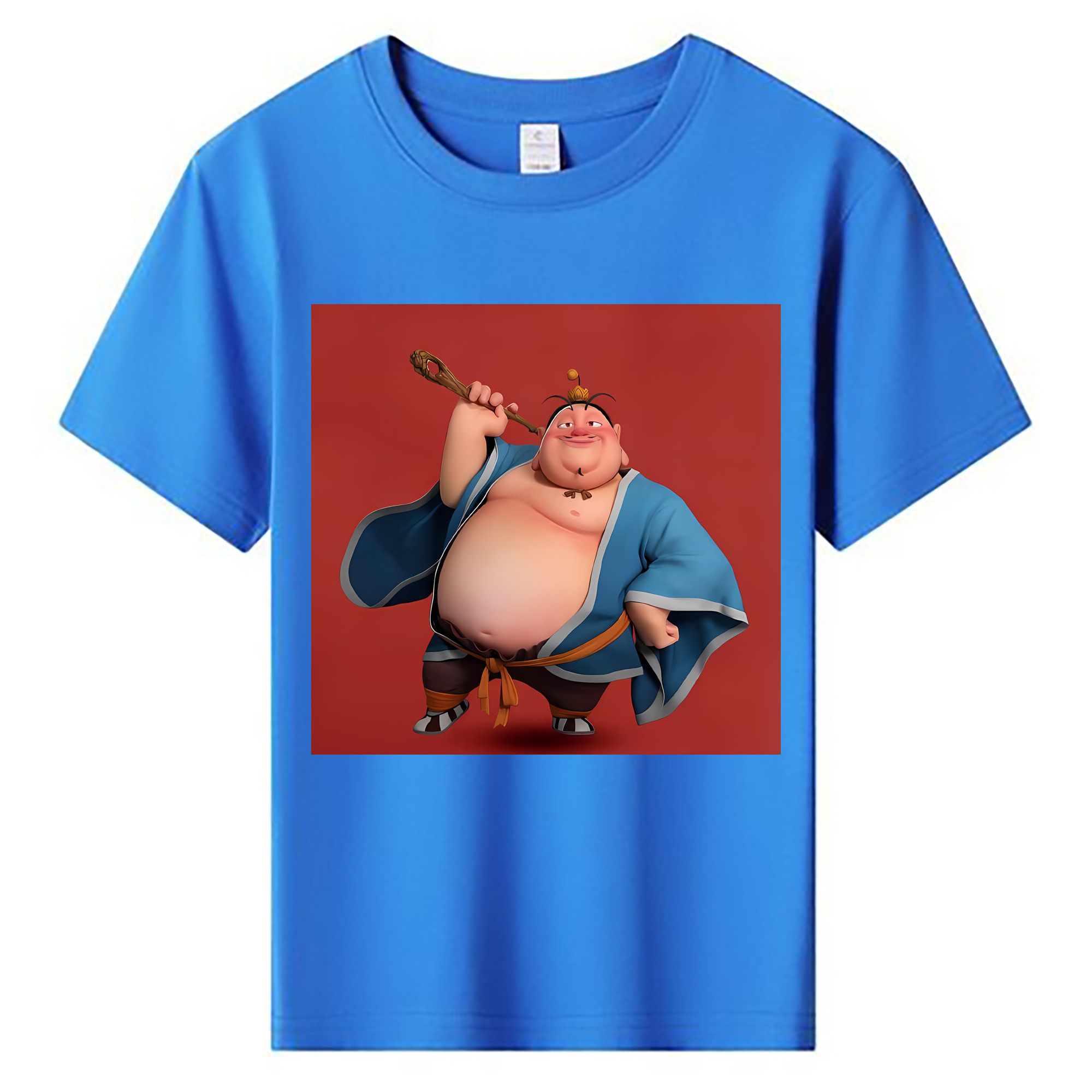 （画像用） Ne Zha 2 ナタ 魔童の大暴れ 綿100％キッズTシャツ（フロントプリント）